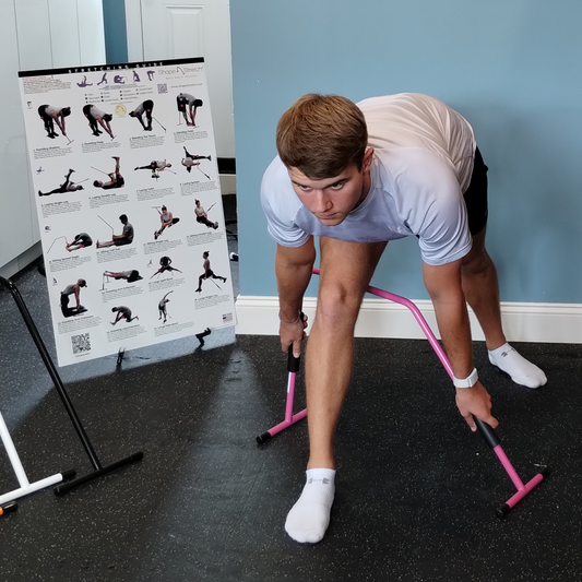 Wholesale Assisted Stretching Bundle - (3) Body Stretch Bars and 24 x 36" Stretch Guide w/ stand.